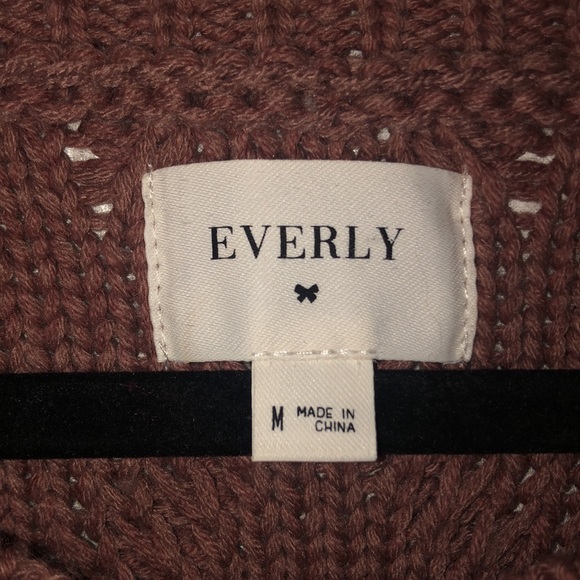 Everly Mauve Fringe Knit Sweater - Buttery Soft - Picture 2 of 4